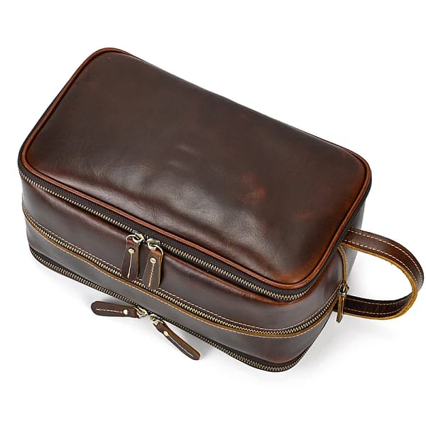 Men & Women Toiletry Bag Cosmetic Leather Bag - Image 2