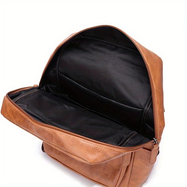 Men's PU Leather Casual Backpack - Image 2