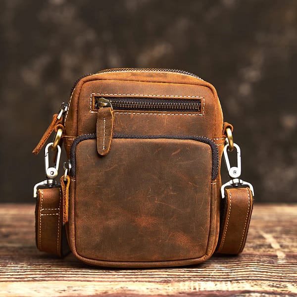Genuine Leather Men's Shoulder Bag - Image 2