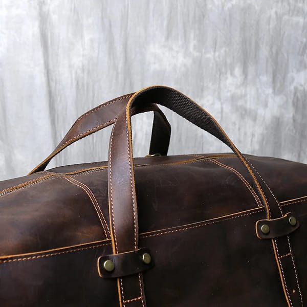 Men's Oversized Leather Travel Bag - Image 2