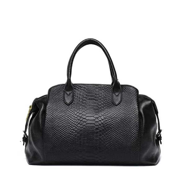 Genuine Leather Women's Bag with Crocodile Pattern - Image 2