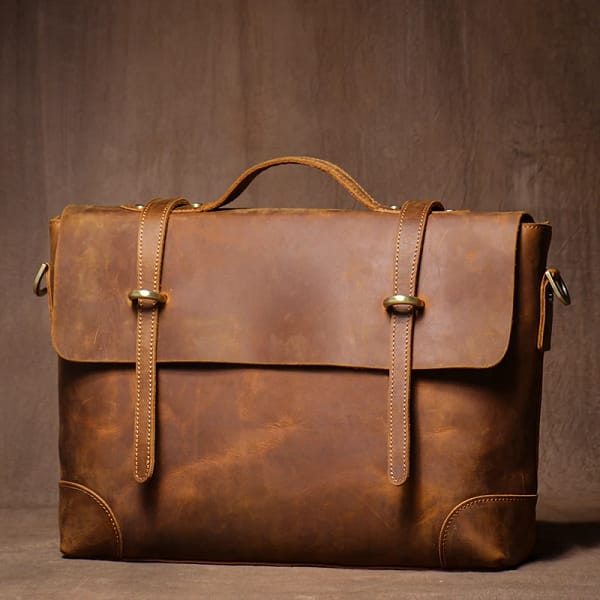 Genuine Leather Handbag Men's Briefcase - Image 2