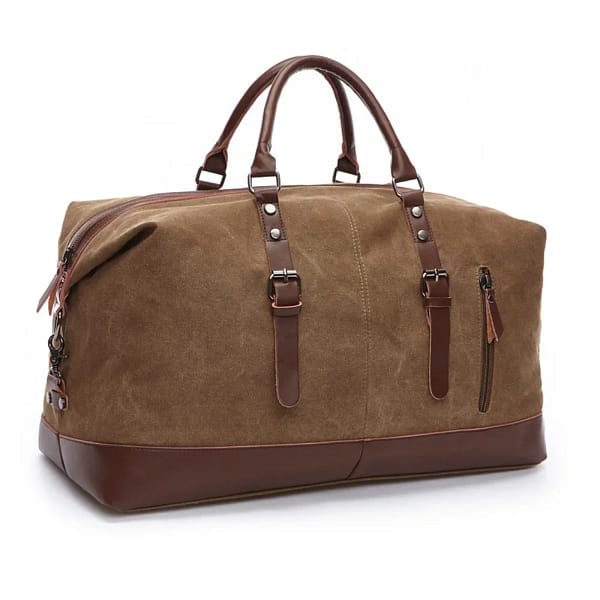 Canvas Leather Men Travel Bags - Image 2