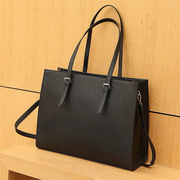 15.6 Inch Large Capacity Waterproof PU Leather Bag - Image 2