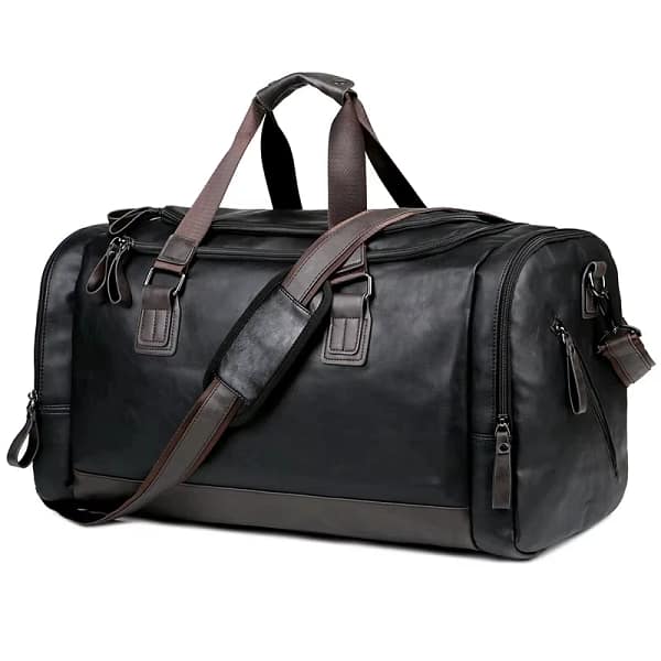PU Leather Travel Duffel Bag Luggage
