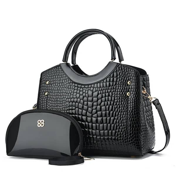 Versatile crocodile patterned elegant shoulder crossbody bag