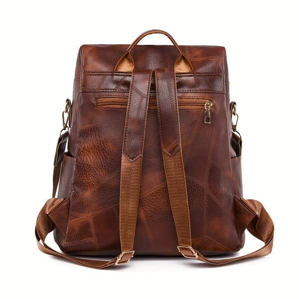 Women's PU Leather Waterproof Backpack - Image 2