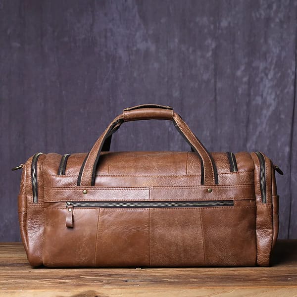 New Retro Large Capacity Men's Frosted Leather Travel Bag