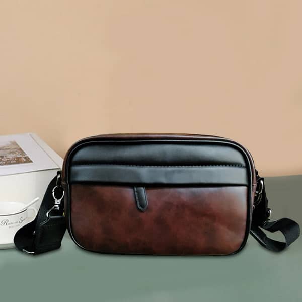 Casual Business Shoulder Bag for Men PU Leather